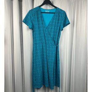 Pact Blue V-Neck Midi Sundress